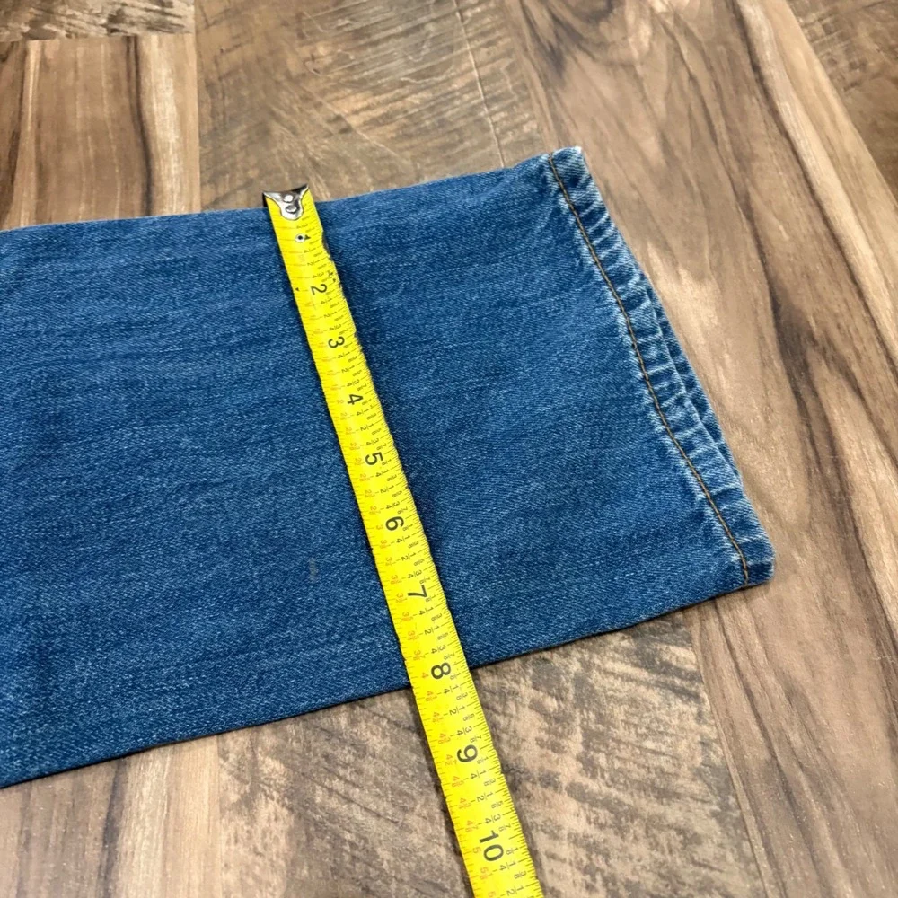 Y2K American Eagle Jeans Mens 34x32 Blue Slim Straight Denim Pants Casual